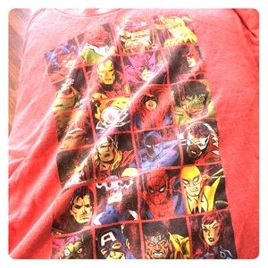 A red marvel t Shirt